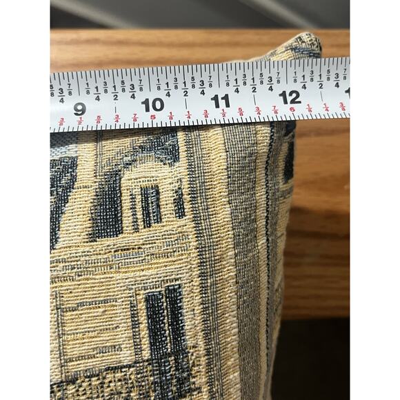 Vtg Metrax Craye Group Flemish Tapestry Cat Pillow 12x12 - Picture 5 of 6